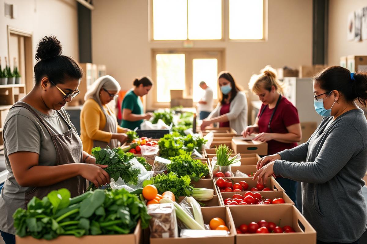Food pantry volunteers